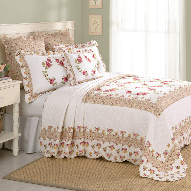 Laurel and Mayfair Luise Cotton Quilted Bedspread & Reviews Wayfair